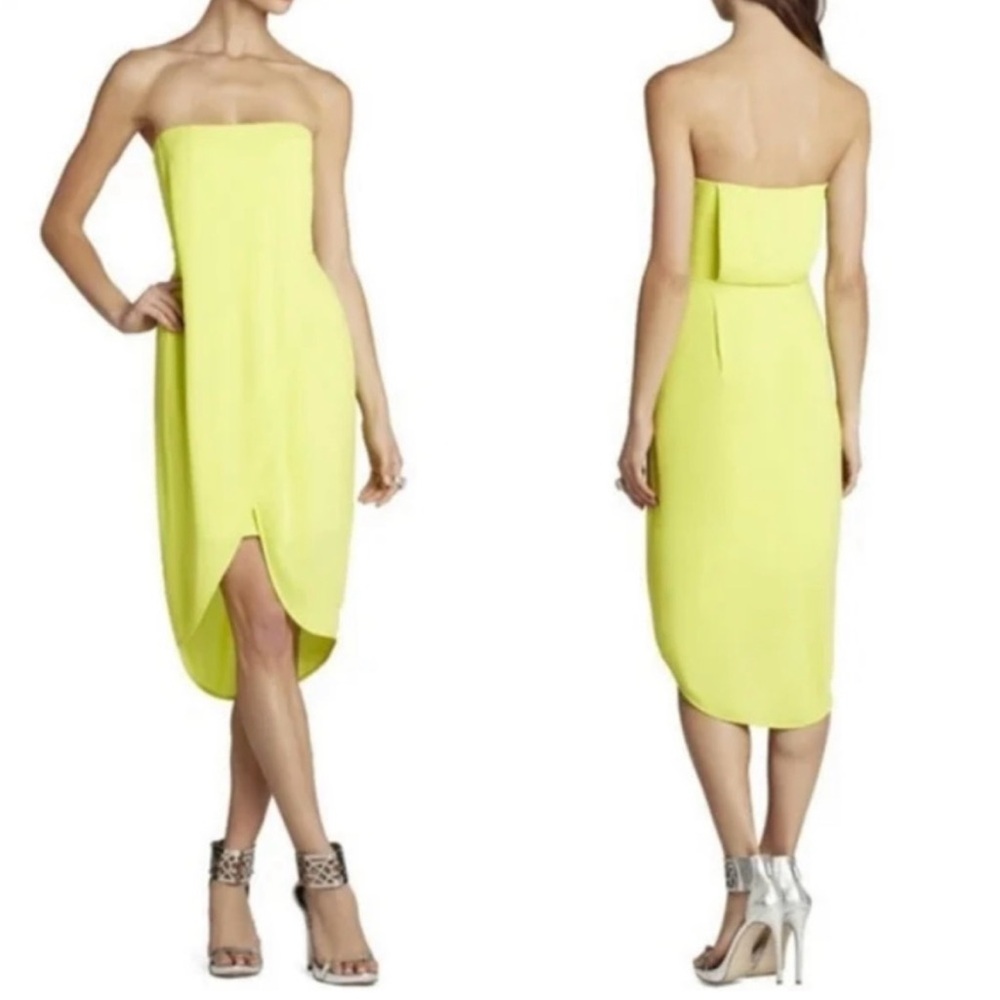 Bright yellow dress from BCBG Maxazria. Size 4. Good condition.